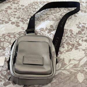 Coach Silver Leather Men's Belt Bag